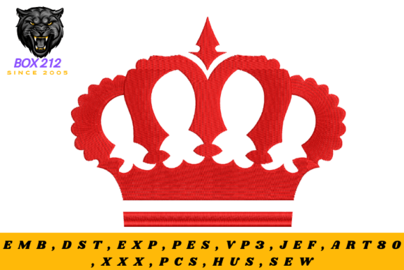 The Crown Embroidery Design: A Regal Addition for Etsy Shops
